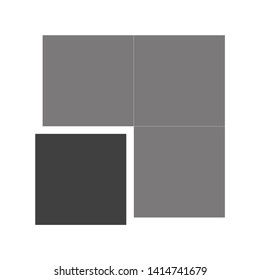 square layout. geometric figure. square chart. square icon. vector illustration eps10