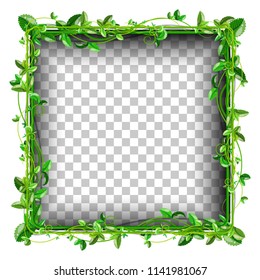 Square leaf banner template.