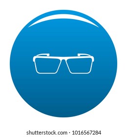 Square lens icon vector blue circle isolated on white background 