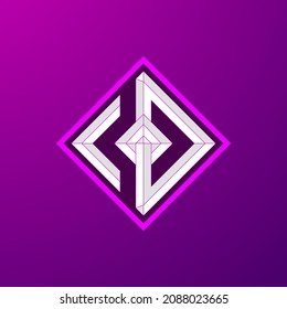 Square letter C, O, D logo for game, esport, initial gaming, community or business.