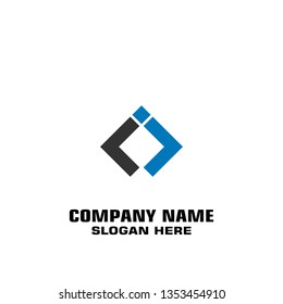 Square letter CJ graphic logo template, logo for company.
