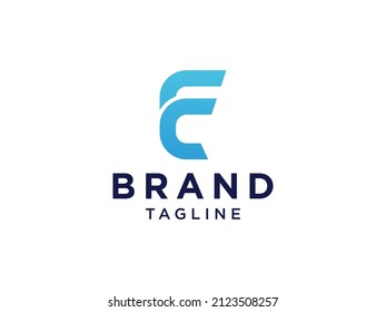 Square Letter F an E Logo. Flat Vector Logo Design Template Element