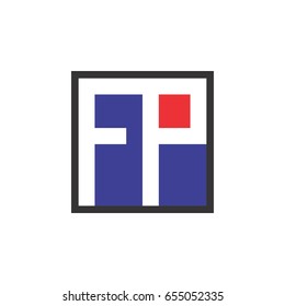square with letter f and p logo