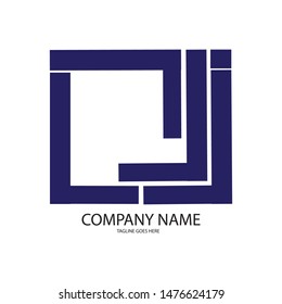 square letter LJ company logo vector