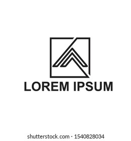 Square with A letter logo inpiration