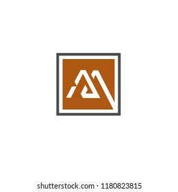 square letter m logo vector concept