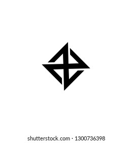 Square letter N graphic logo template, Business logo design.