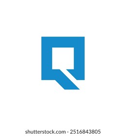 Letra quadrada Q modelo de vetor de design de logotipo