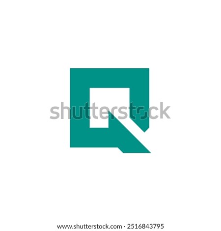 Square Letter Q logo design vector template