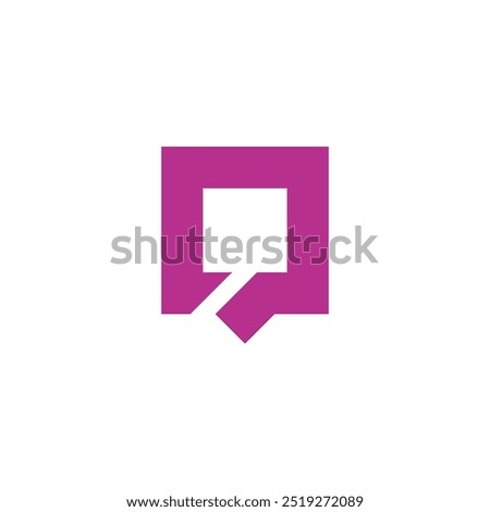 Square Letter Q Logo design vector template