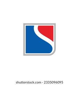 Square letter s logo vector image