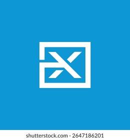 Square Letter X Logo design vector template