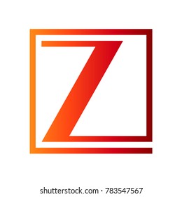 Square Letter Z Initial Logo