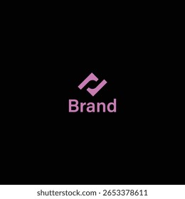 Square Letter Z or S or Z Monogram with black background. RJ or RR Logo.