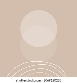 Square light brown background for text, advertising, promotion, message, big sales, discounts, social networks. Abstract lines and shapes. Overlay and overlap. Vector illustration. Eps 10.