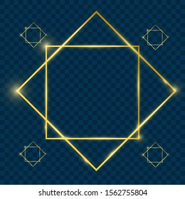 Square lighting effect with green background