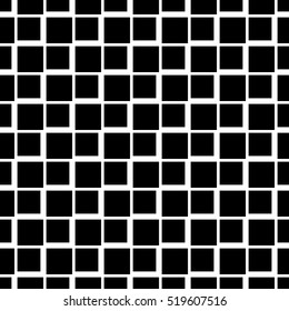 Square, line geometric seamless pattern. Fashion graphic background design. Modern stylish abstract texture. Monochrome template for prints, textiles, wrapping, wallpaper, website. VECTOR illustration