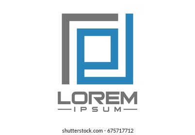square line logo concept