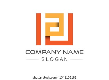 square line logo letter a