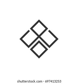 Square Line Logo Template Illustration Design. Vector EPS 10.