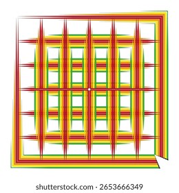 Square line pattern. Abstract brush strokes. Distressed geometric texture. Vector art background. EPS 10.