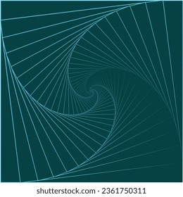 Square Line Swirl Abstract Background Illustration