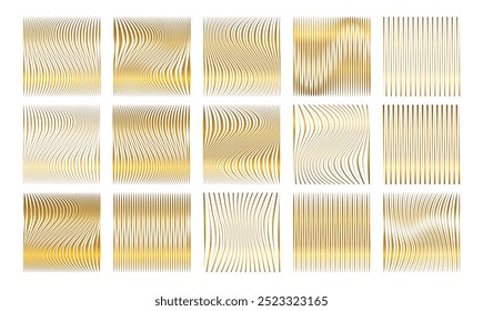 Coleção de Formas Orgânicas Abstratas de Textura de Linha Quadrada