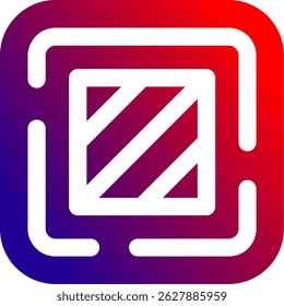 Design de ícone de vetor de linha quadrada