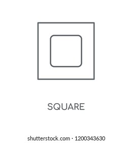Square linear icon. Square concept stroke symbol design. Thin graphic elements vector illustration, outline pattern on a white background, eps 10.