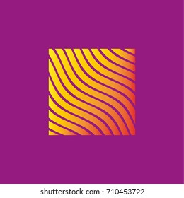 square with lines fire energy gradation movement