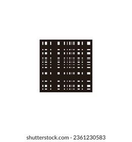 Quadrat, Linien geometrisches Symbol, einfaches Logo, Vektorgrafik