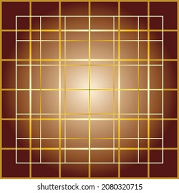 A square of lines in a gradient. Brown to Golden