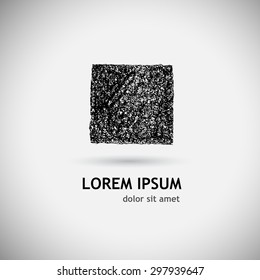 square lines of scribbles. Vector