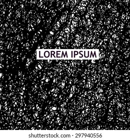 square lines of scribbles. Vector