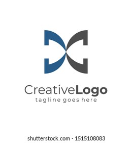 Square Linked Letter D and C Logo Design Vector Logo Template