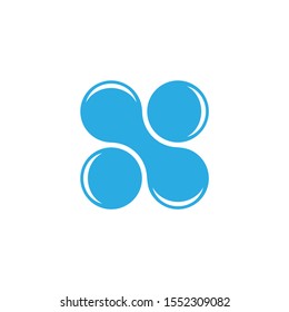 square liquid dots design logo vector