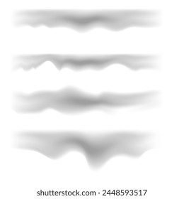 square liquid shadow from a piece of paper, fog, strip. for Halloween. 