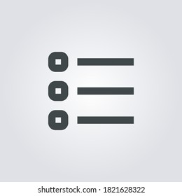 icono de lista cuadrada. símbolo de lista cuadrada aislado en fondo degradado. Ilustración vectorial