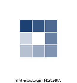 Square Loader icon vector circle button. Load sign symbol progress bar for upload download process.