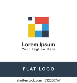 Square Logo, Colorful Design, Colorful Logo