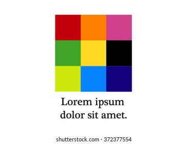 Square Logo, Colorful Design, Colorful Logo. Logo template. Modern vector abstract creative sign or symbol. Design geometric element 