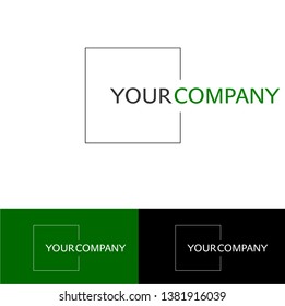 square logo company simple vector