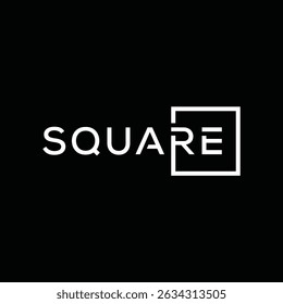 square logo design, business consulting graphic vector icon