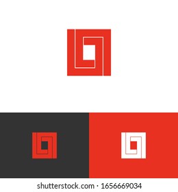 Square logo design concept, can representing camera or media. Vector for company business. Trendy Eps 10