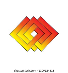 Square logo design concept vector illustration eps.10 in 2019
