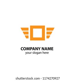 square logo design element, abstract logo design use square as element