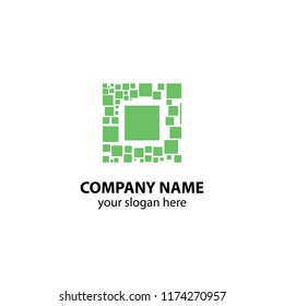 square logo design element, abstract logo design use square as element