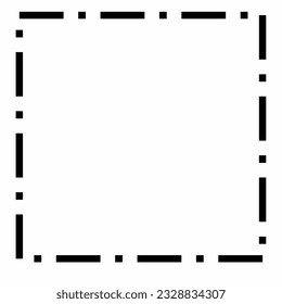 Square logo design illustration. vector logo icon. dotted line. suitable for versatile content