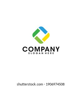 Square logo design. modrn bussines
