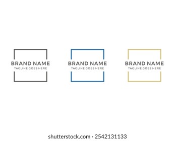square logo design vector illustration on transparent background